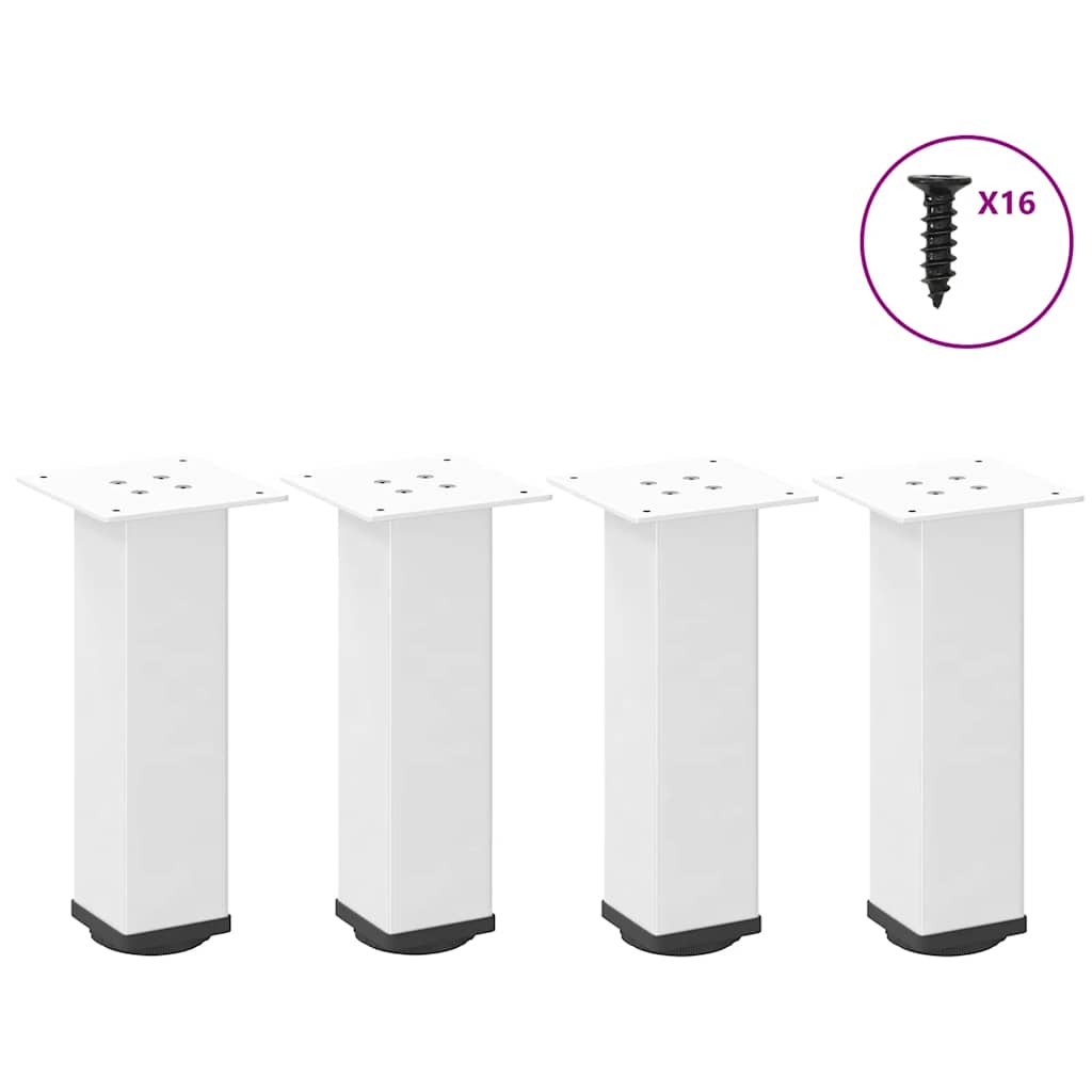 Pés para mesa de centro 4 peças, branco, 30-32 cm, aço