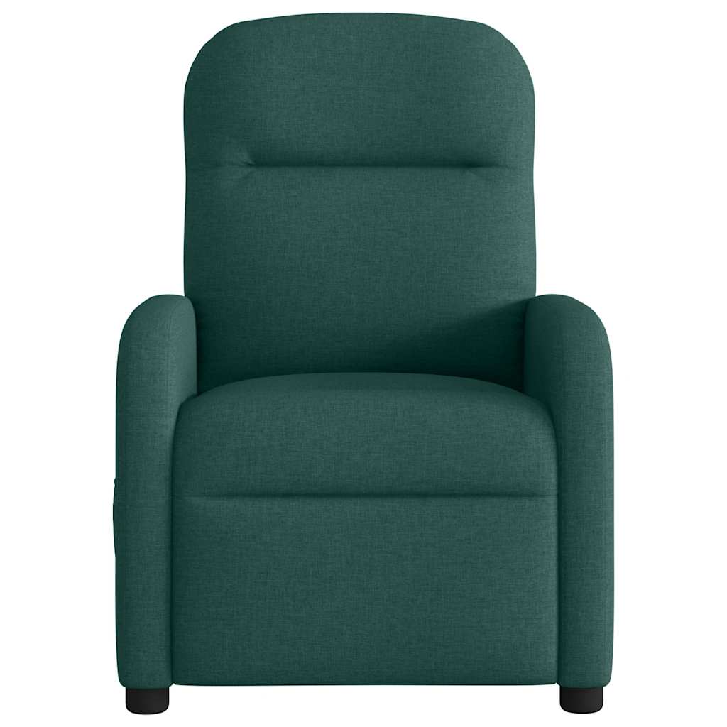 Poltrona reclinável tecido verde-escuro