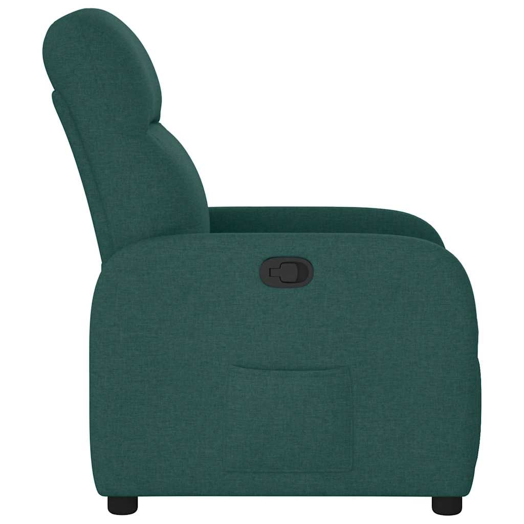 Poltrona reclinável tecido verde-escuro