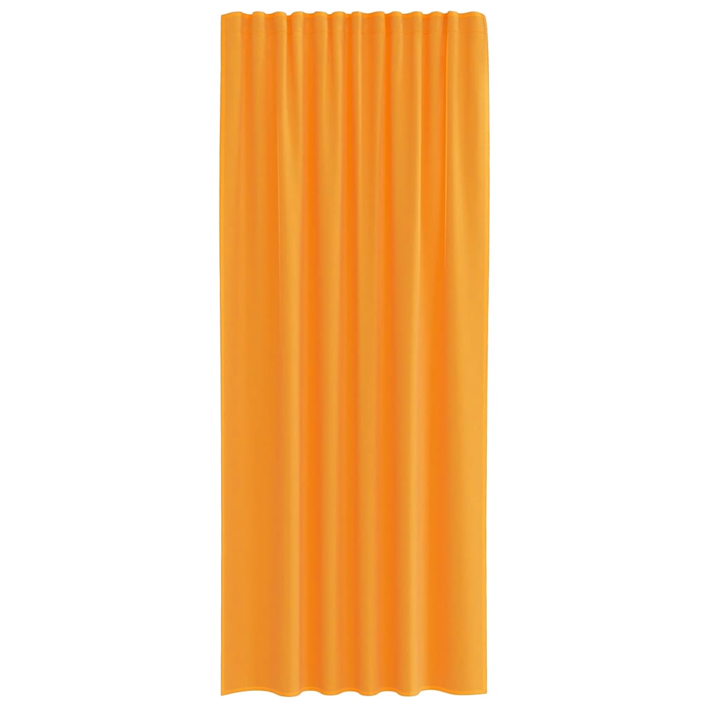 Cortinas de voile com bolsos para varão 2 pcs laranja