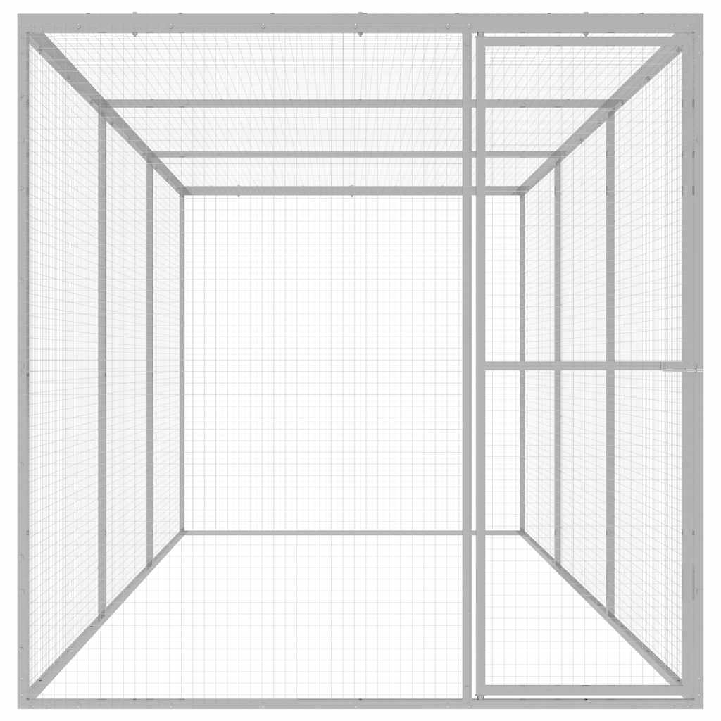 Jaula para gatos 4,5x1,5x1,5 m aço galvanizado