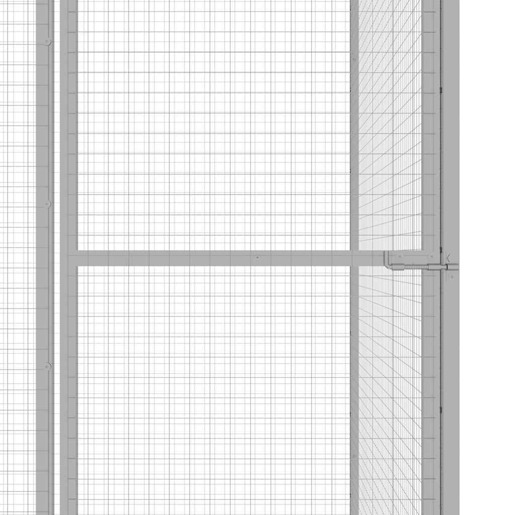 Jaula para gatos 4,5x1,5x1,5 m aço galvanizado
