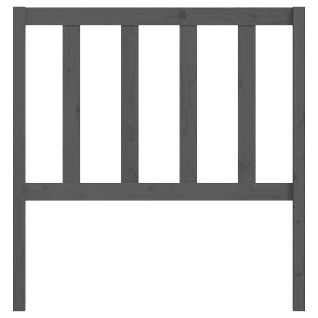 Cabeceira de cama 106x4x100 cm pinho maciço cinzento