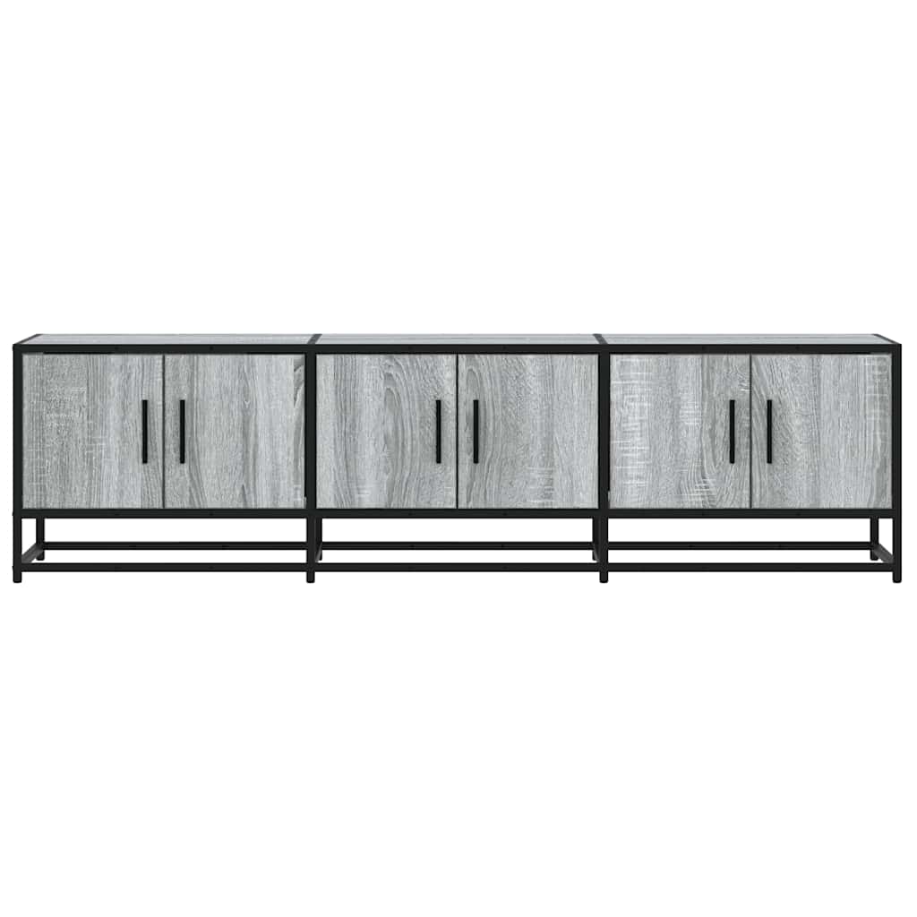 Móvel p/ TV 150x35x41 cm deriv. madeira/metal cinzento sonoma