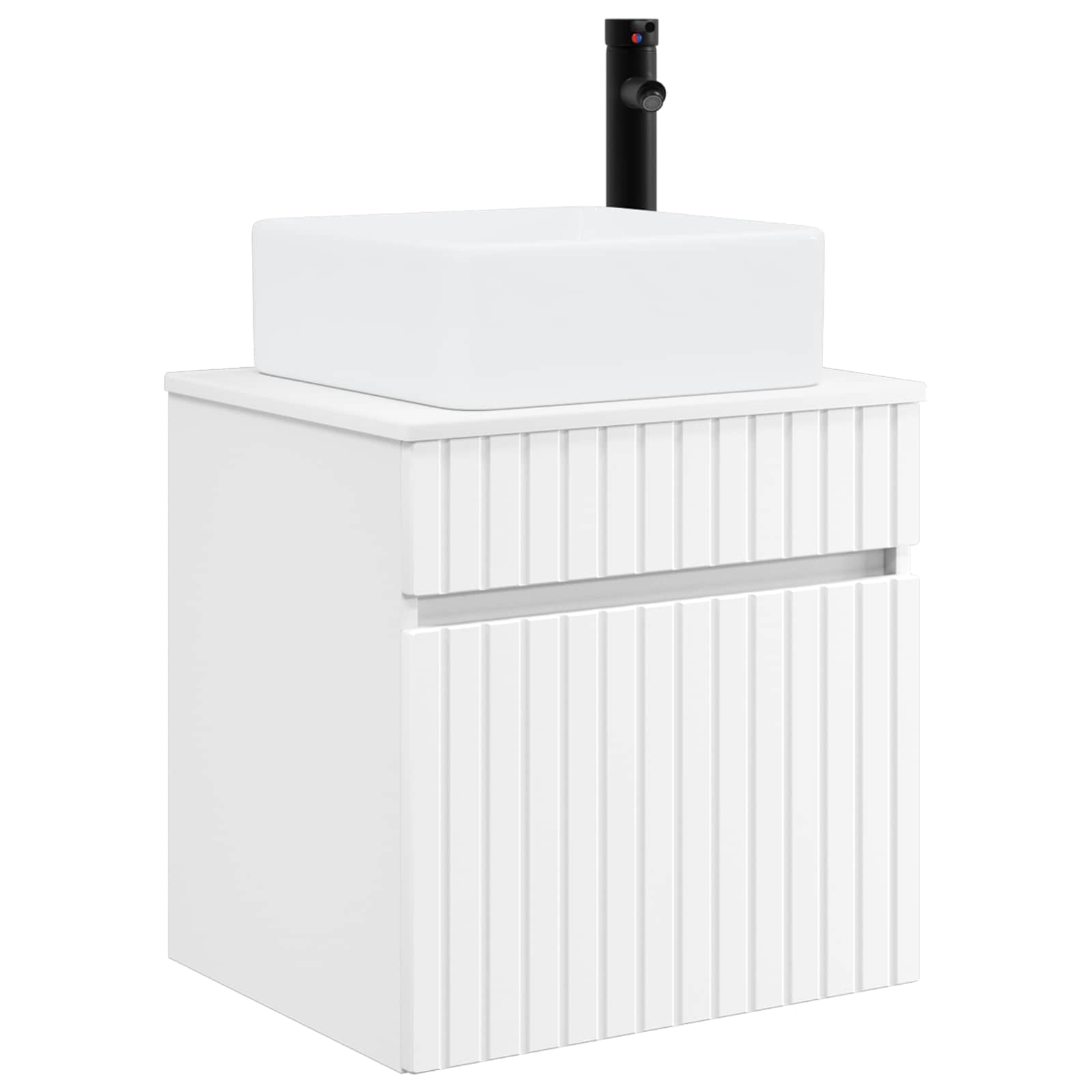 Vanidade de pia de parede branco 49 x 41 x 63 cm