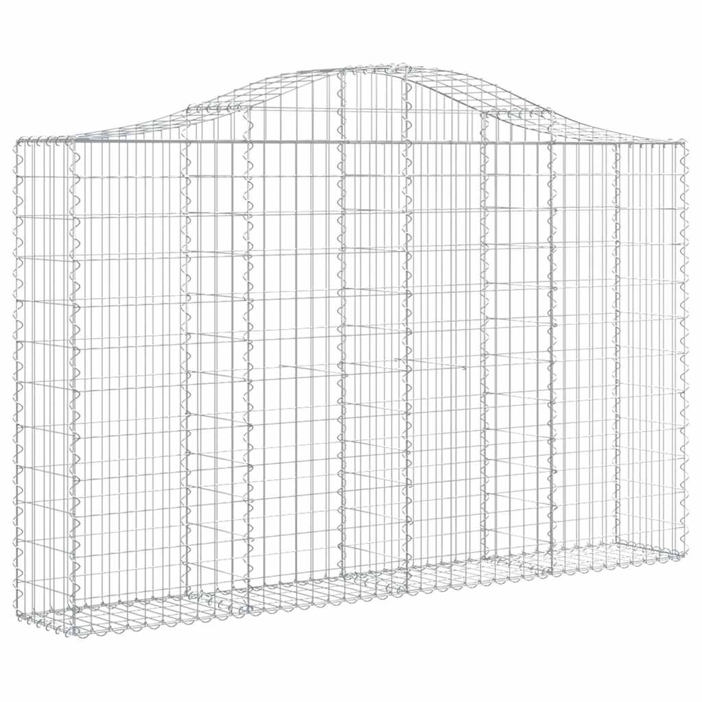 Cestos gabião arqueados 2pcs 200x30x120/140cm ferro galvanizado
