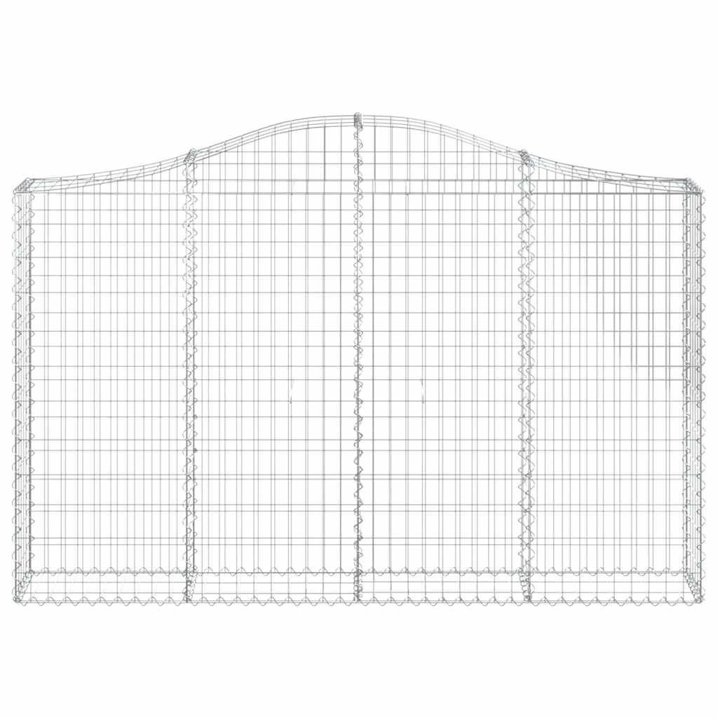 Cestos gabião arqueados 2pcs 200x30x120/140cm ferro galvanizado