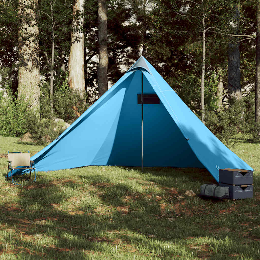 Tenda familiar tipi para 7 pessoas impermeável azul