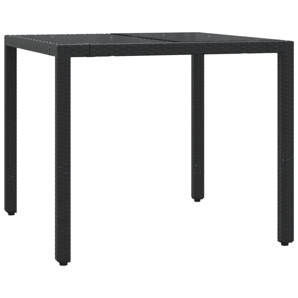 5 Pcs conjunto de jantar p/ jardim c/ almofadões vime PE preto