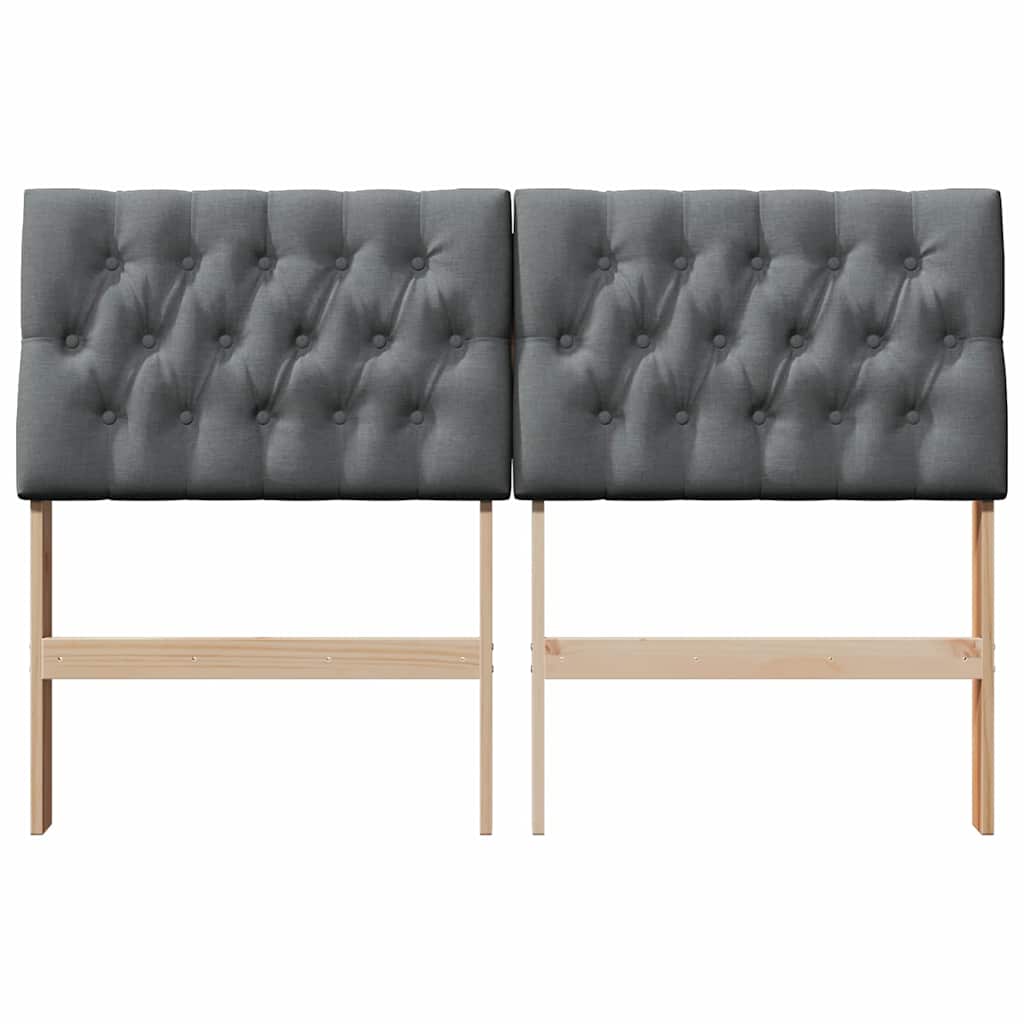 Cabeceira estofada cinza escuro 135 cm