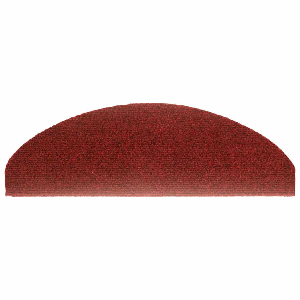 Tapetes de escada autoadesivos 20 peças 65x21x4 cm vermelho bordô meio redondo grande