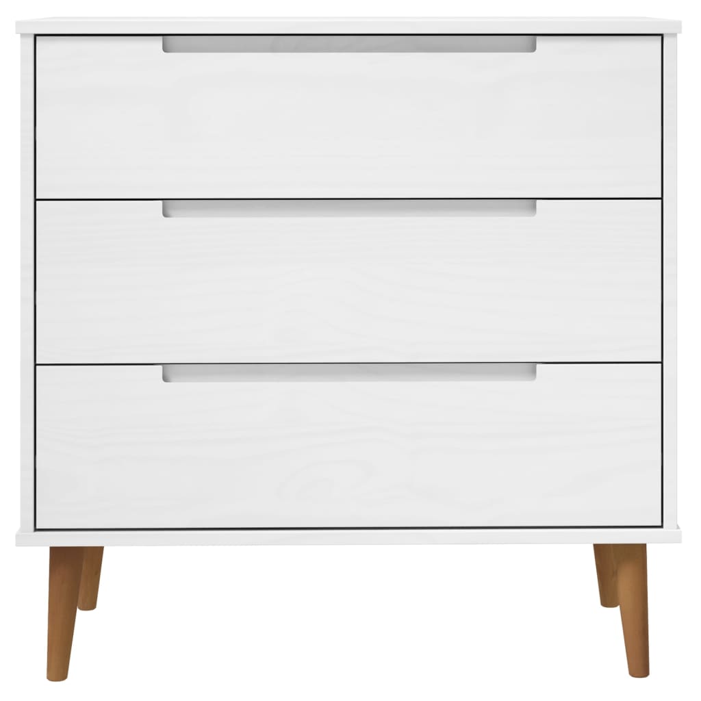Armário de gavetas molde 80x40x80 cm pinho maciço branco
