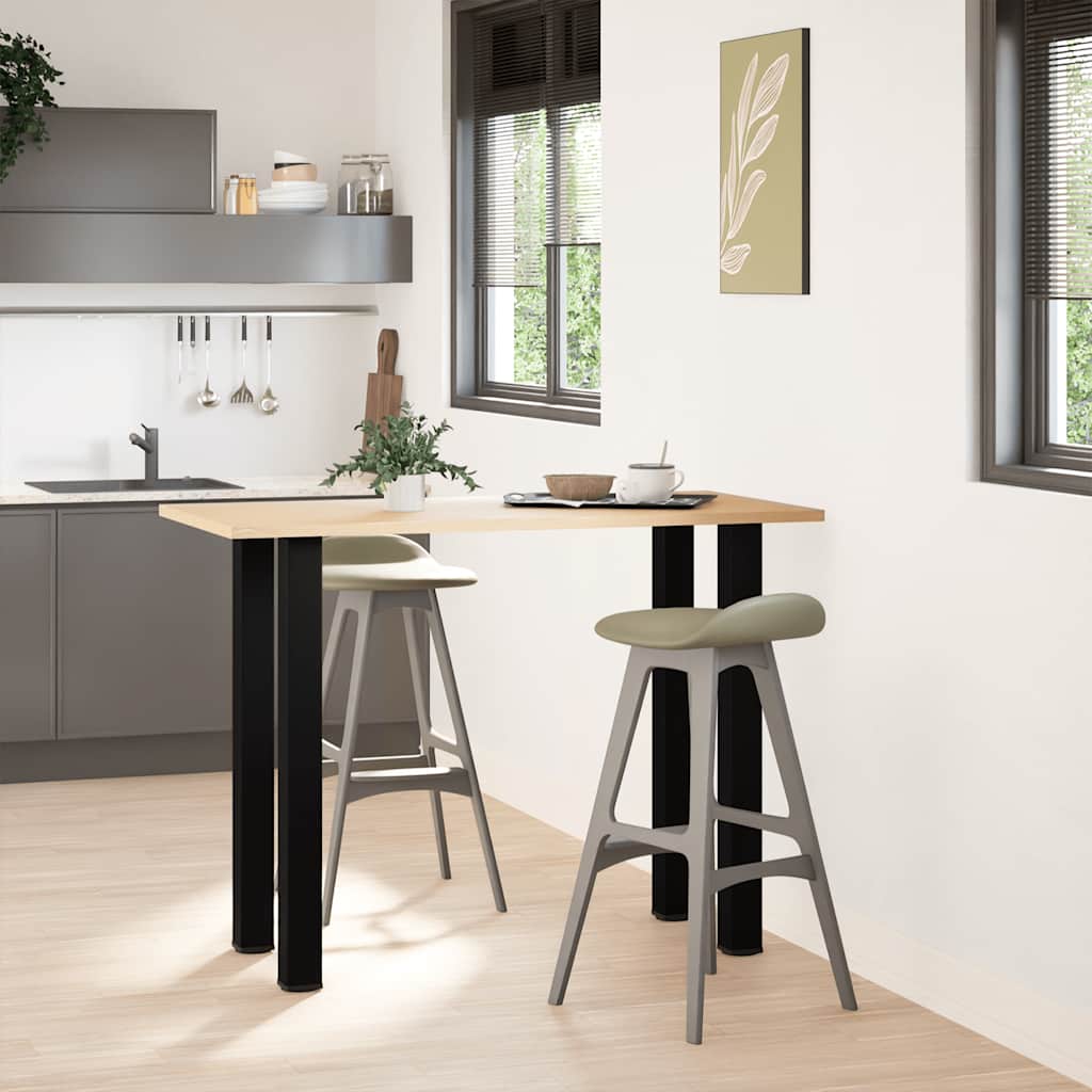 Pés para mesa de bar 4 peças, preto, 90-92 cm, aço