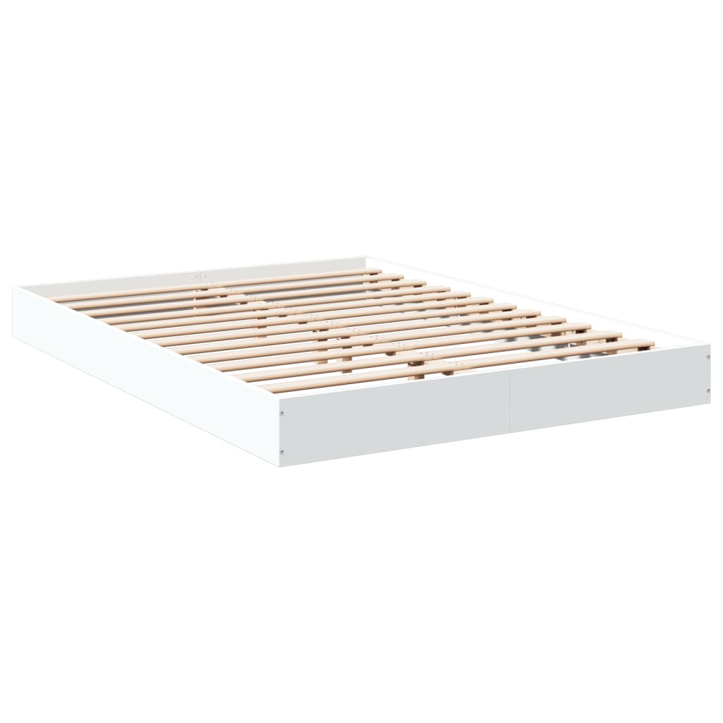Estrutura de cama 135x190 cm derivados de madeira branco