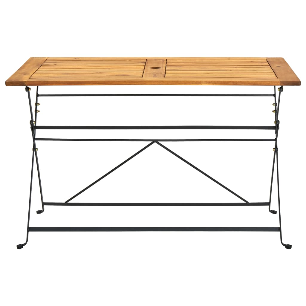 Mesa de jardim dobrável 120x70x74 cm madeira de acácia maciça