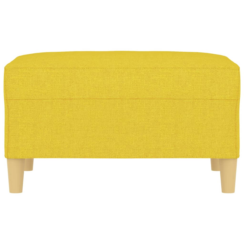 Apoio de pés 70x55x41 cm tecido amarelo-claro