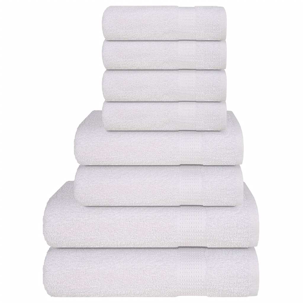 8Pcs conjunto de toalhas frogn 360 g/m² branco
