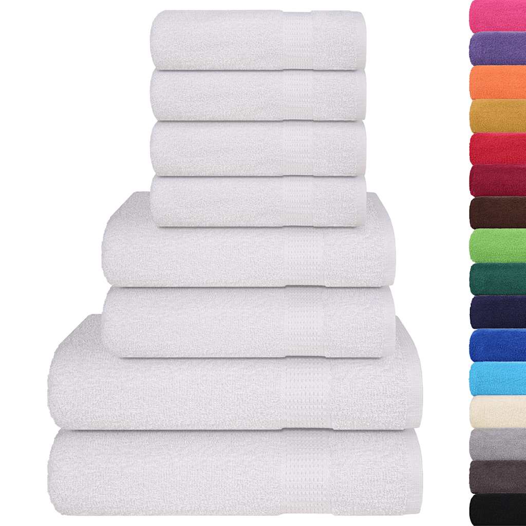 8Pcs conjunto de toalhas frogn 360 g/m² branco
