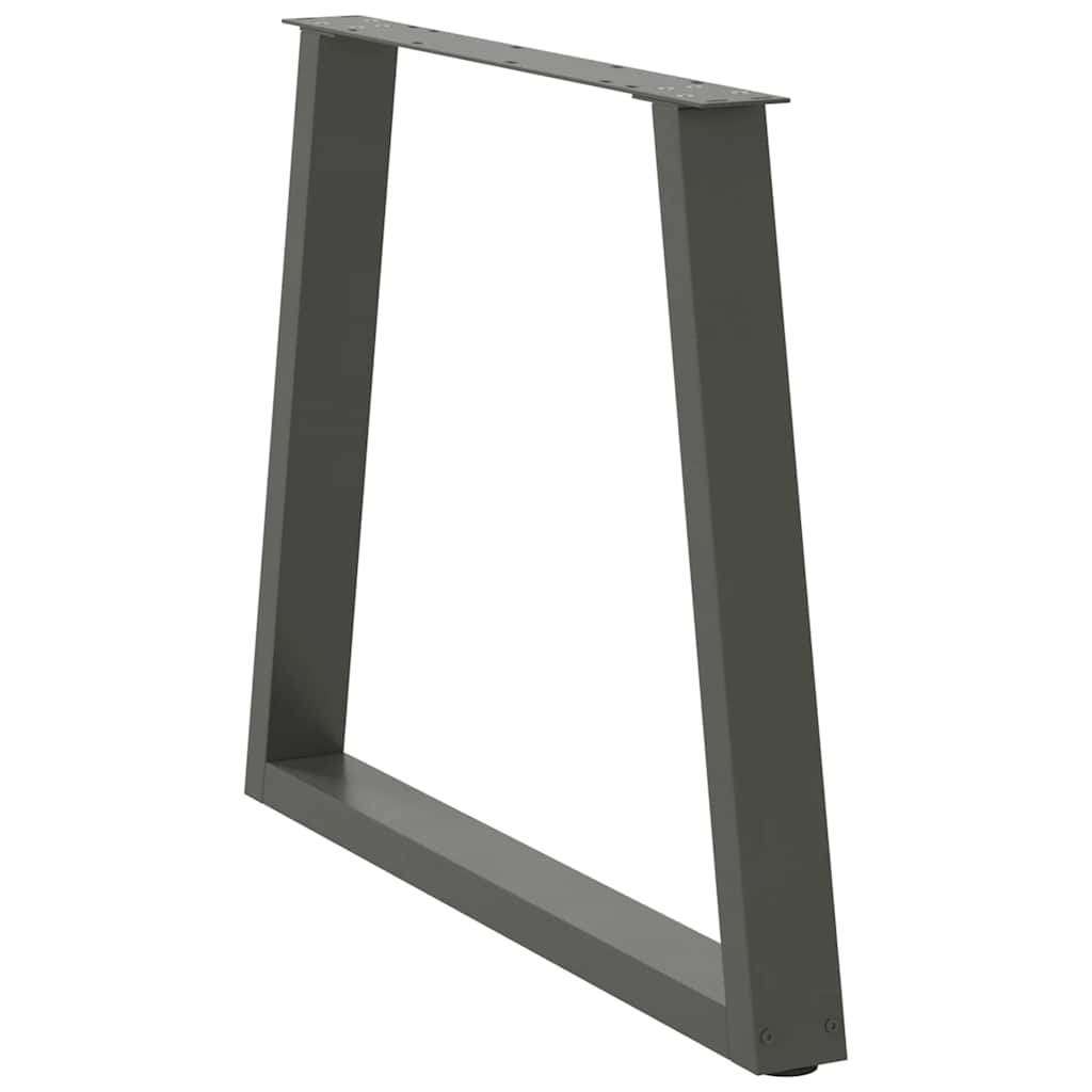 Pés para mesa de jantar em v, 3 peças, antracite, 70x(72-73,3) cm, aço