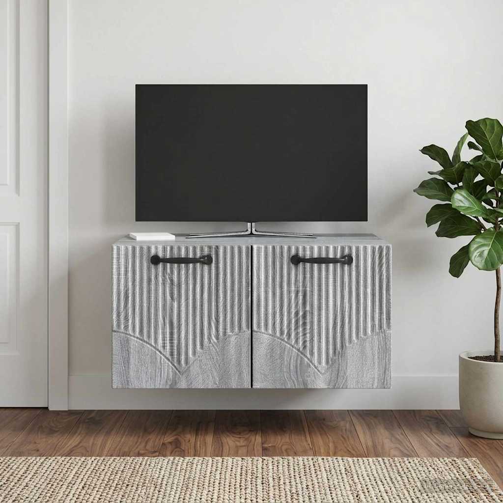 Gabinete de TV de parede sonoma cinzento 59,5 x 41 x 30 cm