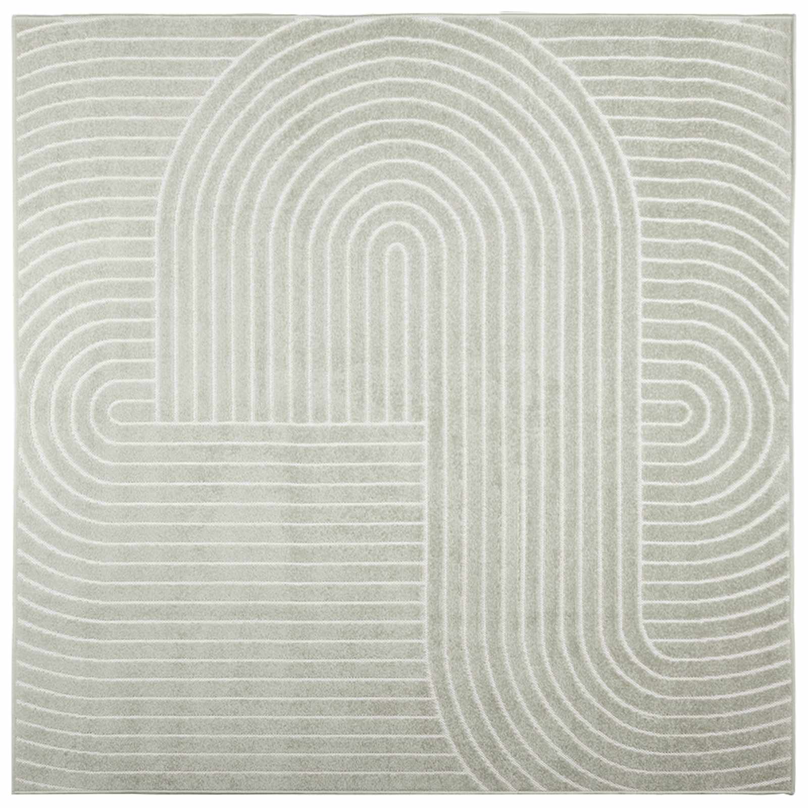 Tapetes de área quadrado palmeras verde 200 x 200 cm poliéster