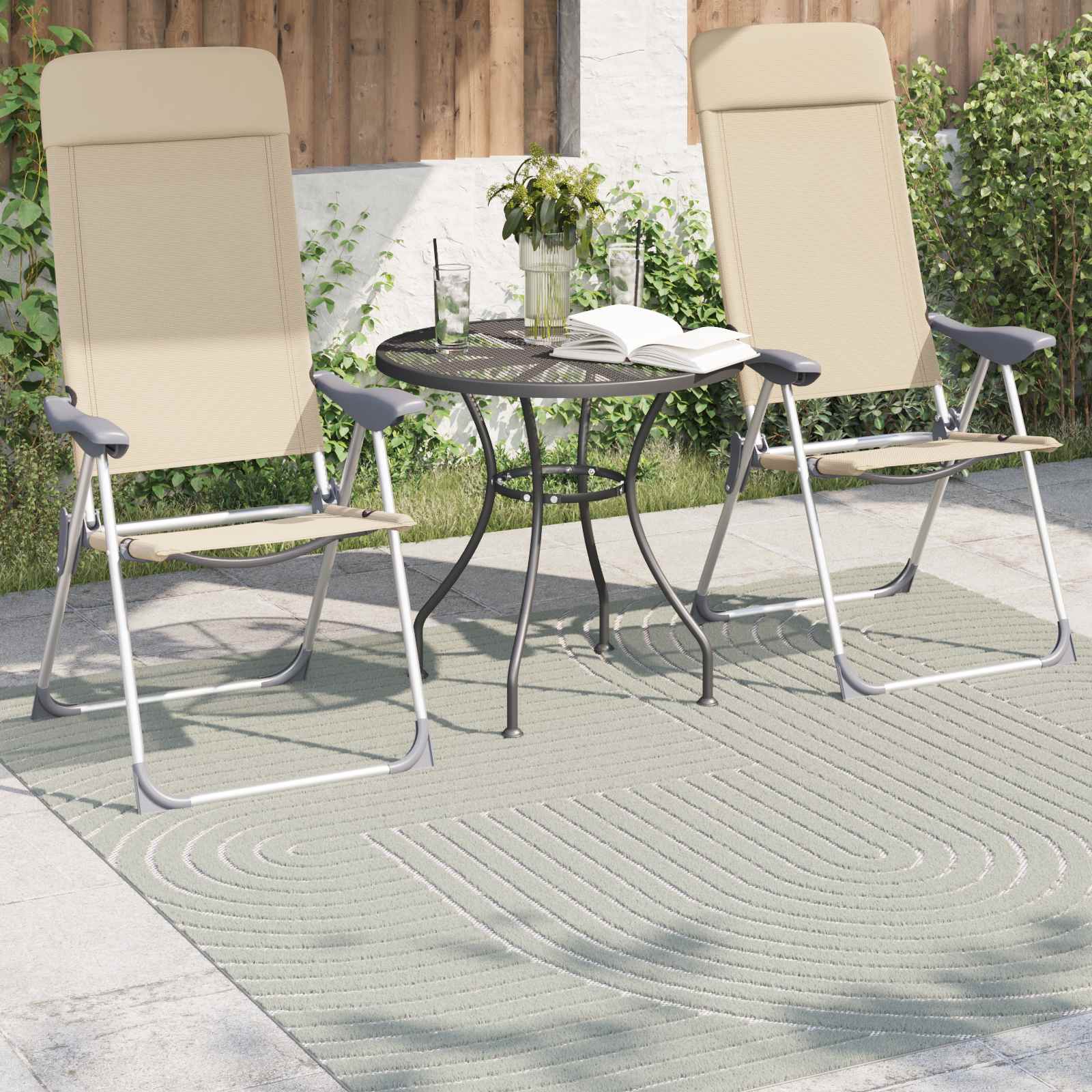 Tapetes de área quadrado palmeras verde 200 x 200 cm poliéster