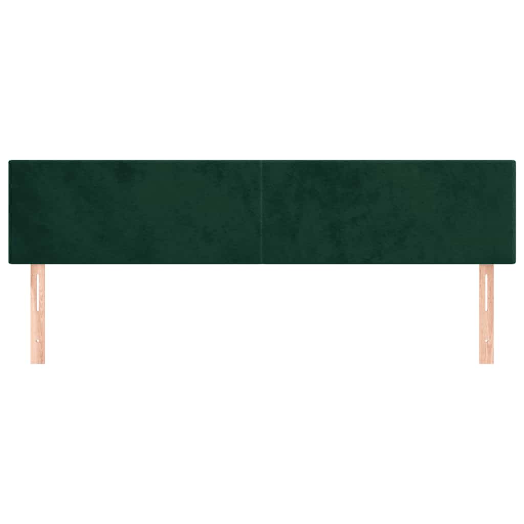 Cabeceiras verde-escuro 180x5x78/88 cm veludo