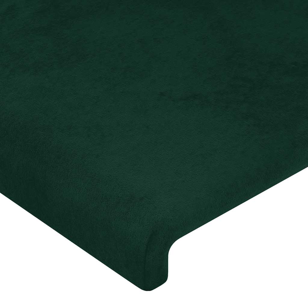 Cabeceiras verde-escuro 180x5x78/88 cm veludo