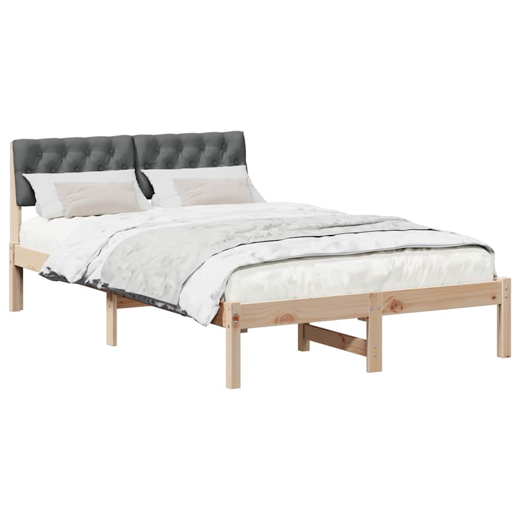 Estrutura da cama castanho e cinzento-escuro 120 x 190 cm