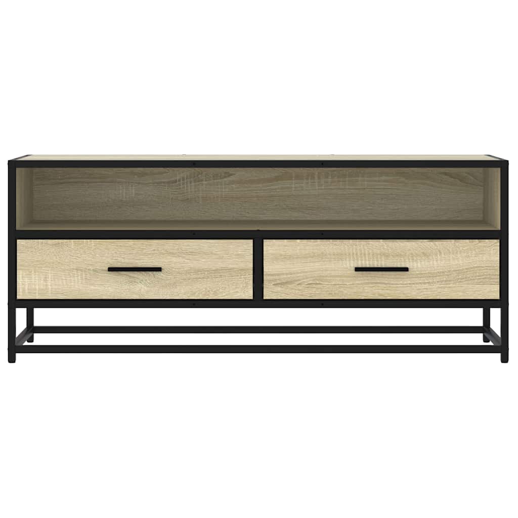 Móvel p/ TV 100x34,5x40 cm deriv. madeira/metal carvalho sonoma
