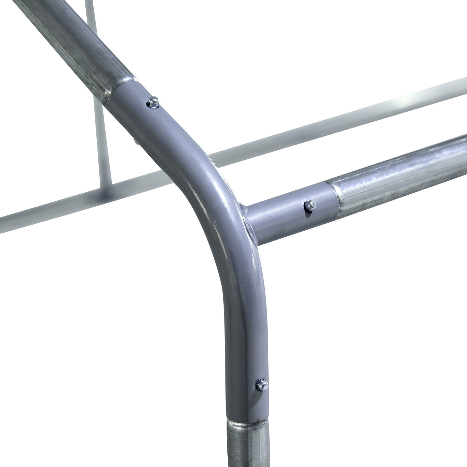 Galinheiro de Exterior Grande Área Aberta de 6 ㎡ para 4-6 Galinhas Galinheiro de Aço Galvanizado 3x2x2m