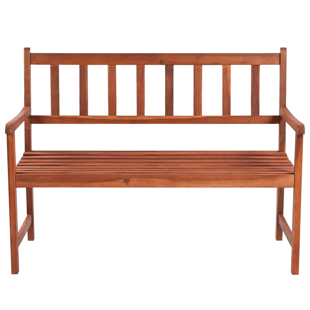 Banco de jardim c/ almofadão 120 cm madeira de acácia maciça