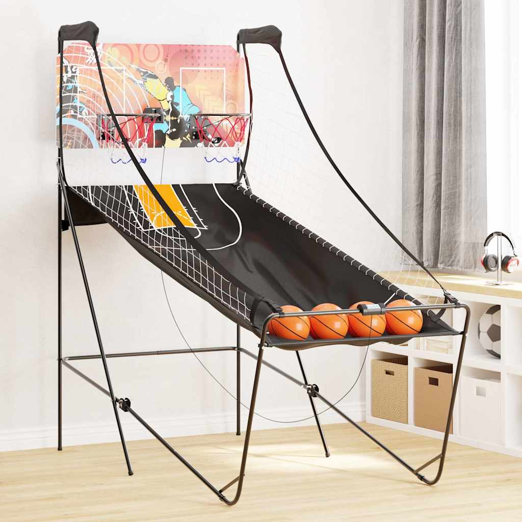 Máquina de fliperama de basquetebol c/ 4 bolas para 2 jogadores