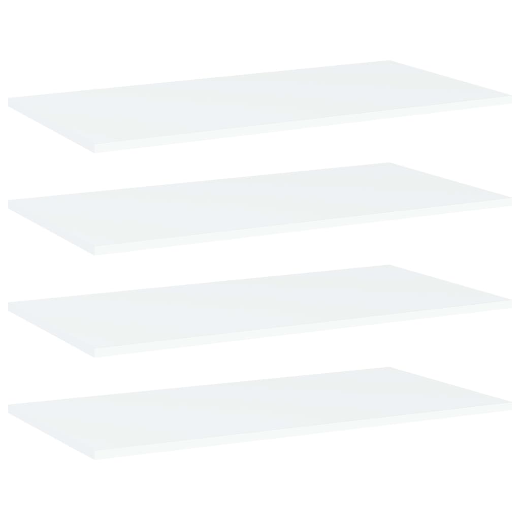 Prateleiras para estante 4 pcs 80x40x1,5cm contraplacado branco