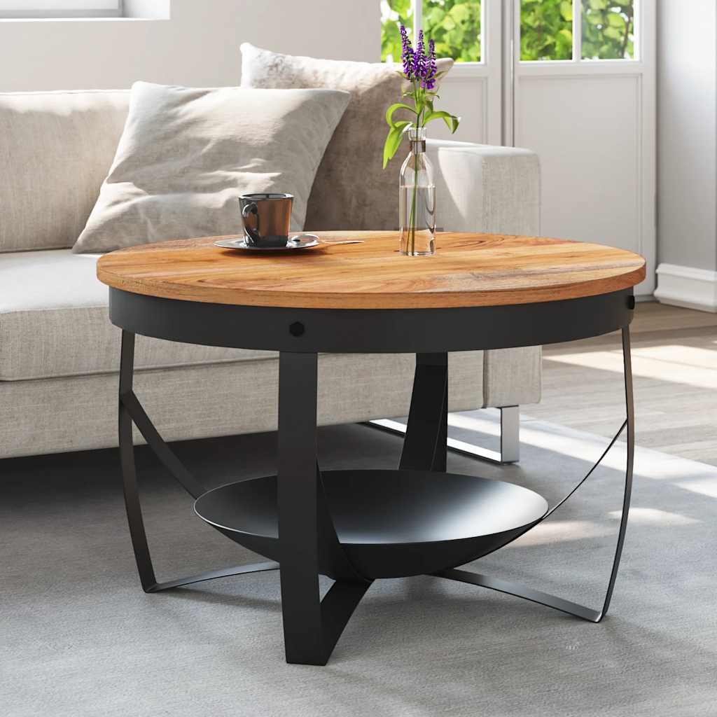 Mesa de centro ø68x43 cm madeira de acácia maciça