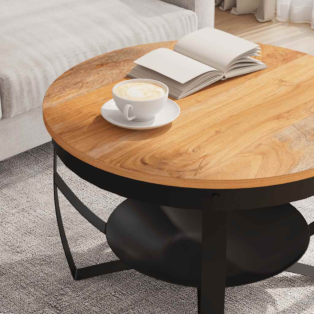 Mesa de centro ø68x43 cm madeira de acácia maciça
