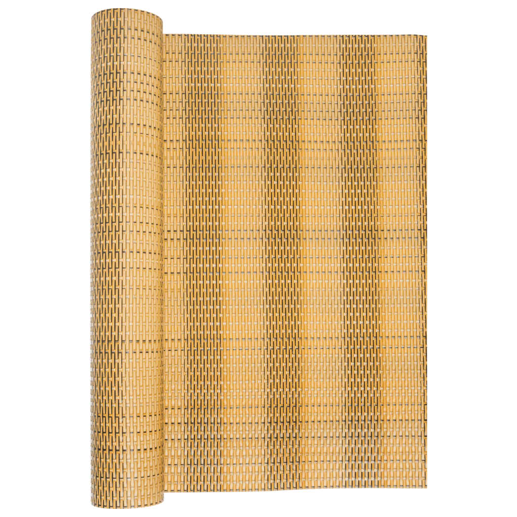 Tela de varanda 300x80 cm vime PE castanho-claro