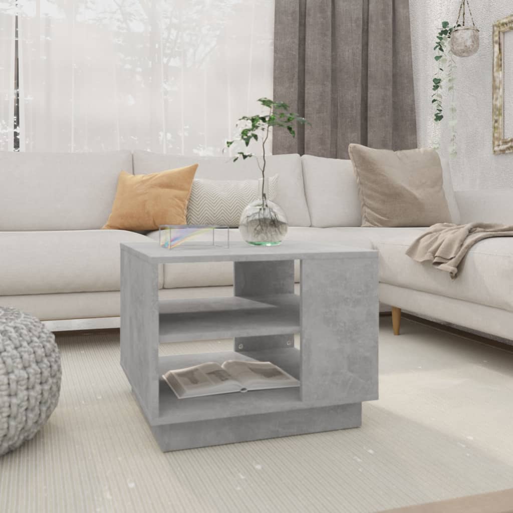 Mesa de centro 55x55x43 cm derivados de madeira cinza cimento