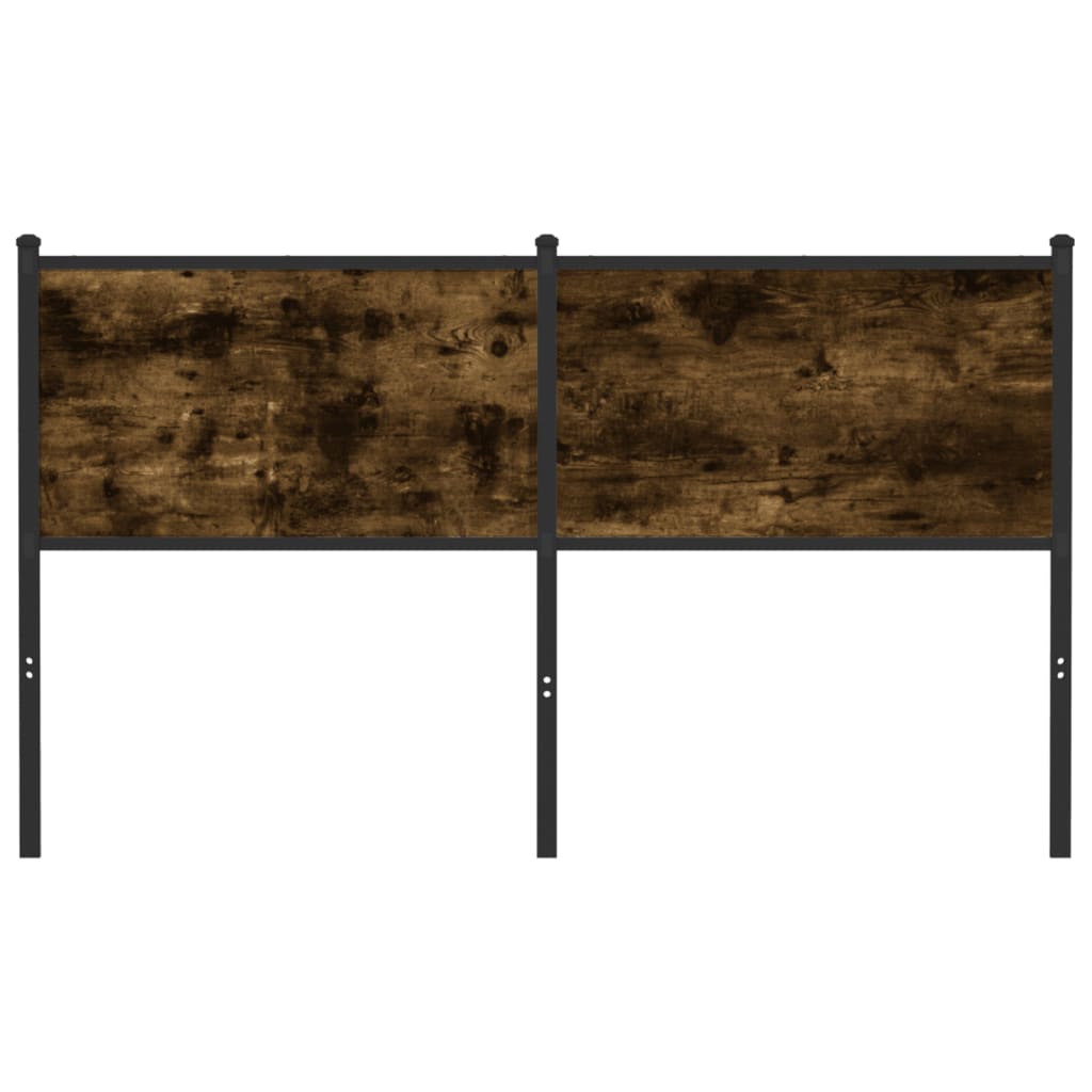 Cabeceira de substituição 140 cm derivados madeira/aço carvalho fumado