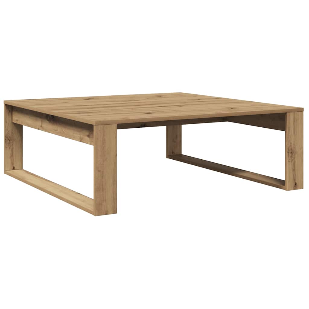 Mesa centro 100x100x35 cm derivados madeira carvalho artisiano