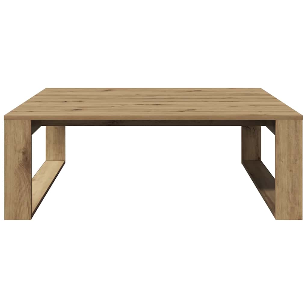 Mesa centro 100x100x35 cm derivados madeira carvalho artisiano