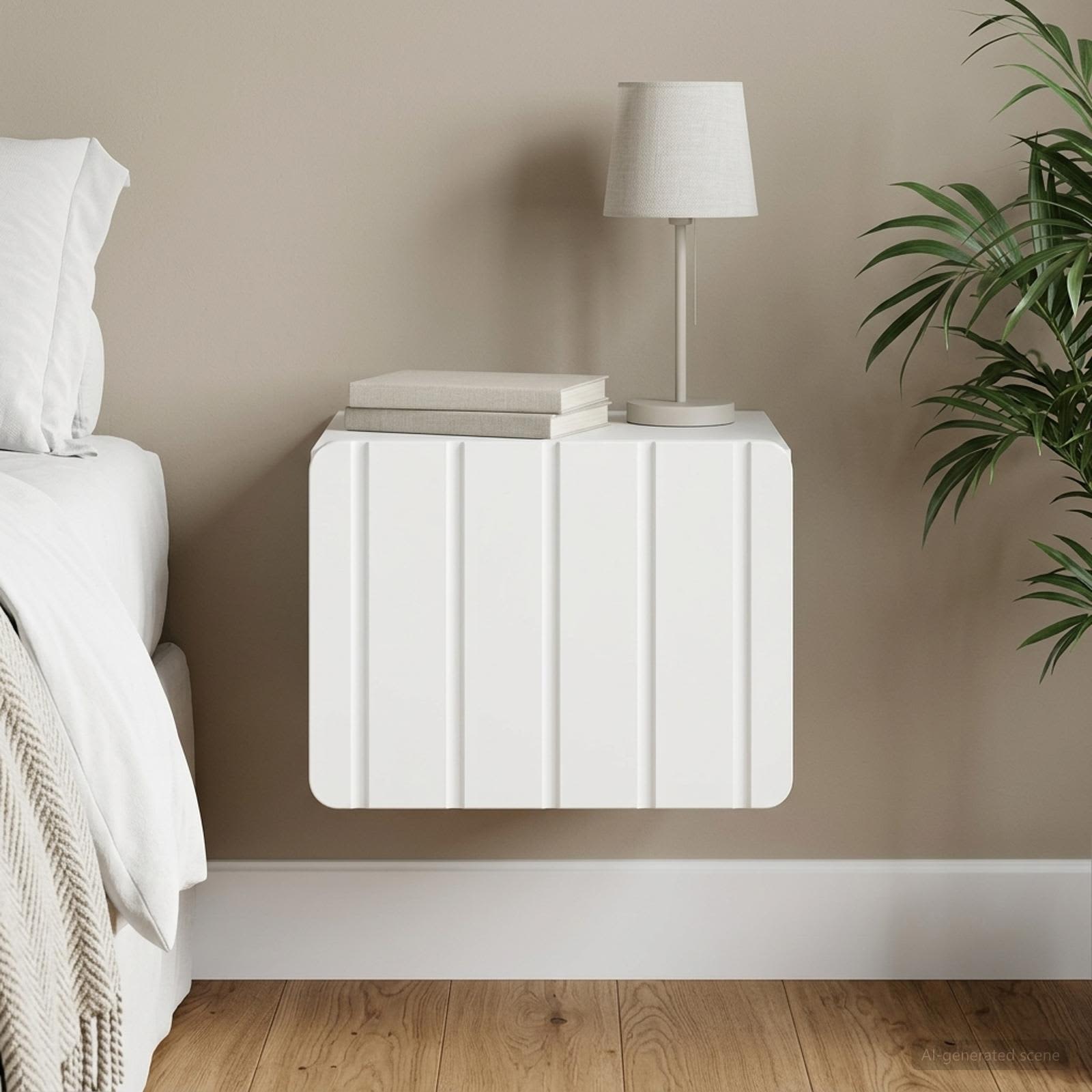Gabinete de canto montado na parede branco 33 x 34,5 x 24 cm