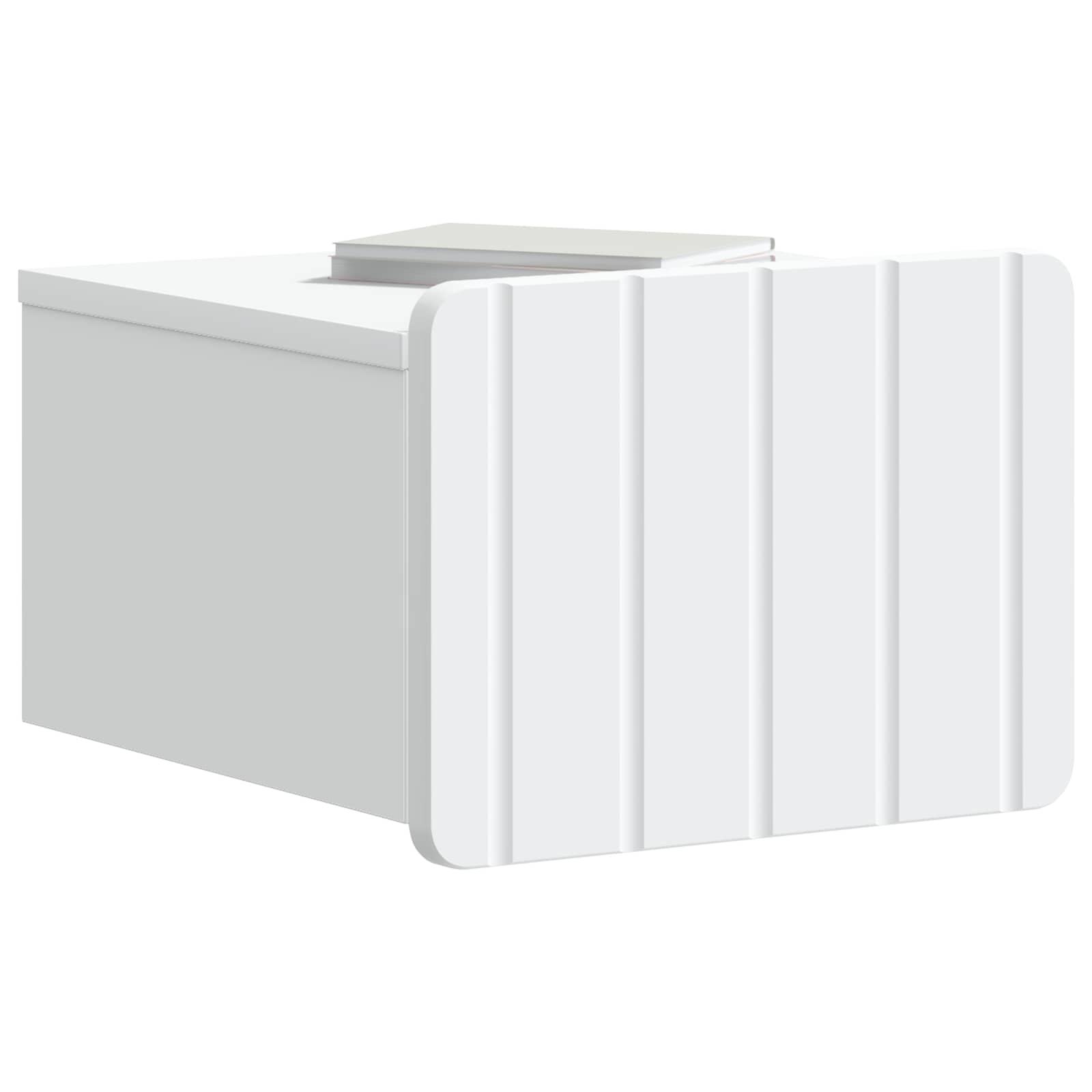 Gabinete de canto montado na parede branco 33 x 34,5 x 24 cm