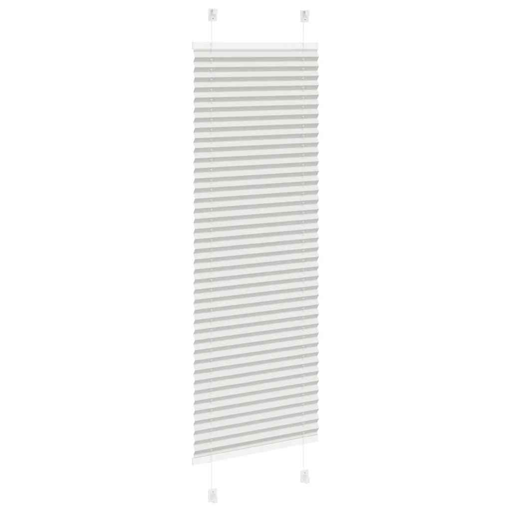 Cinzento luz plissada cega 40x100 cm largura tecido 39,4 cm