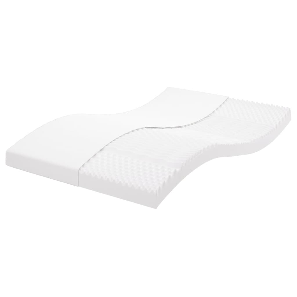 Colchão de espuma 140x190 cm 7 zonas dureza 20 ild branco