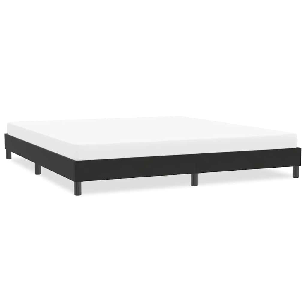 Estrutura de cama sem colchão 200x210 cm veludo preto