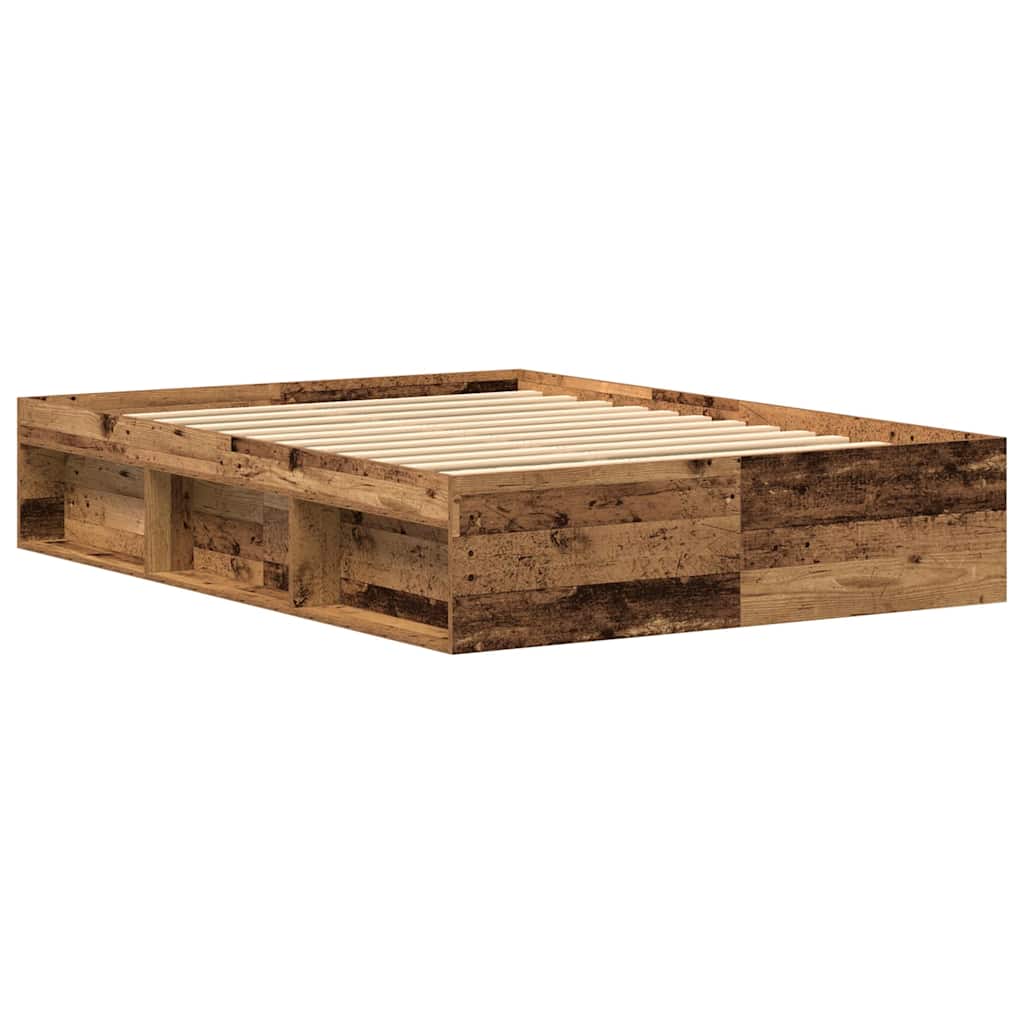 Estrutura de cama sem colchão, madeira engenheirada, 135x190 cm