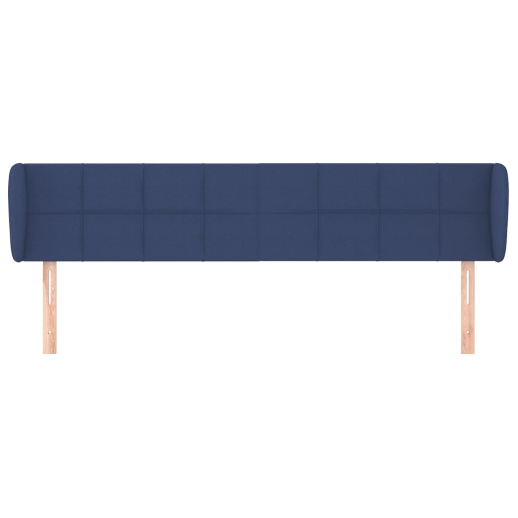 Cabeceira de cama c/ abas tecido 183x23x78/88 cm azul