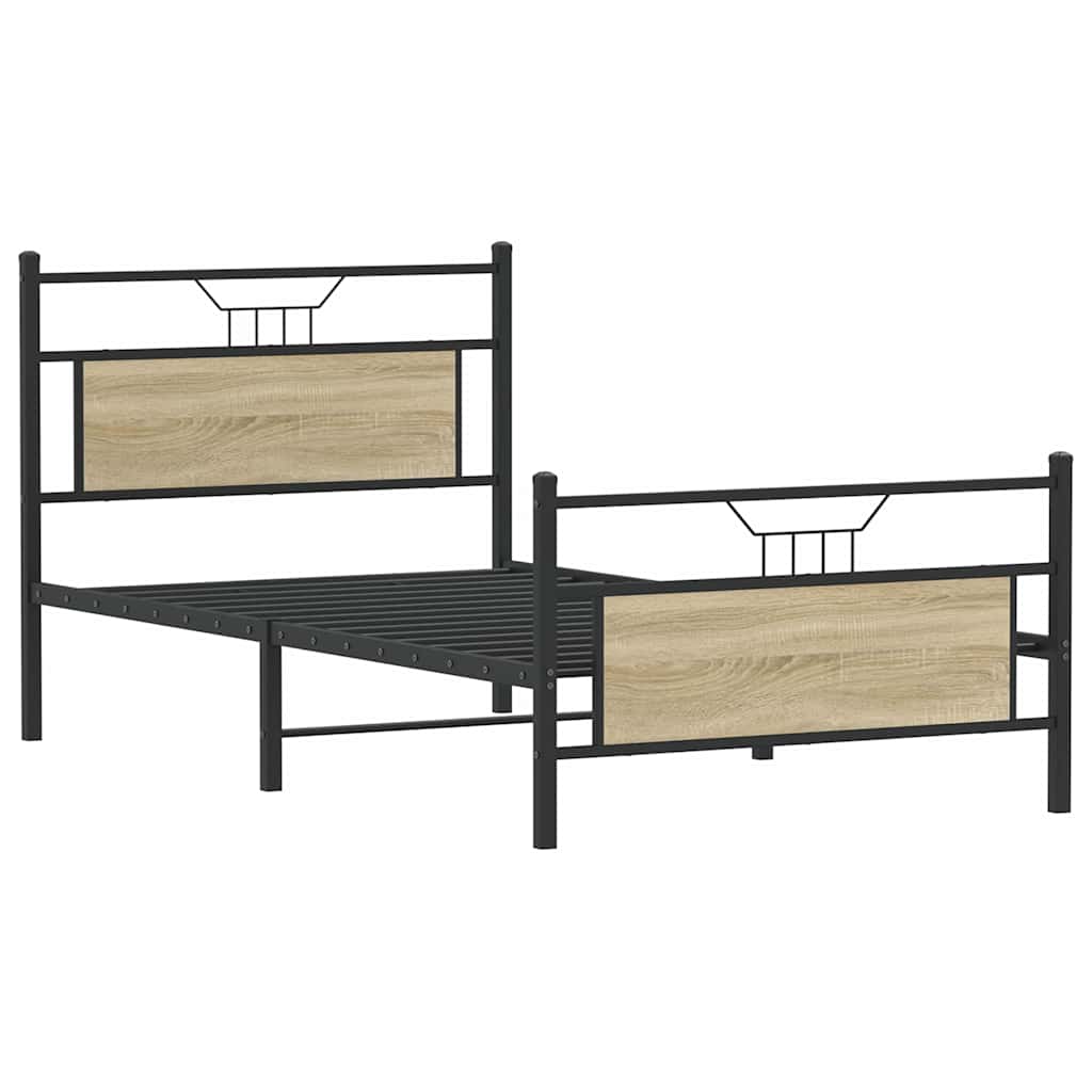 Estrutura cama s/ colchão derivados de madeira carvalho sonoma