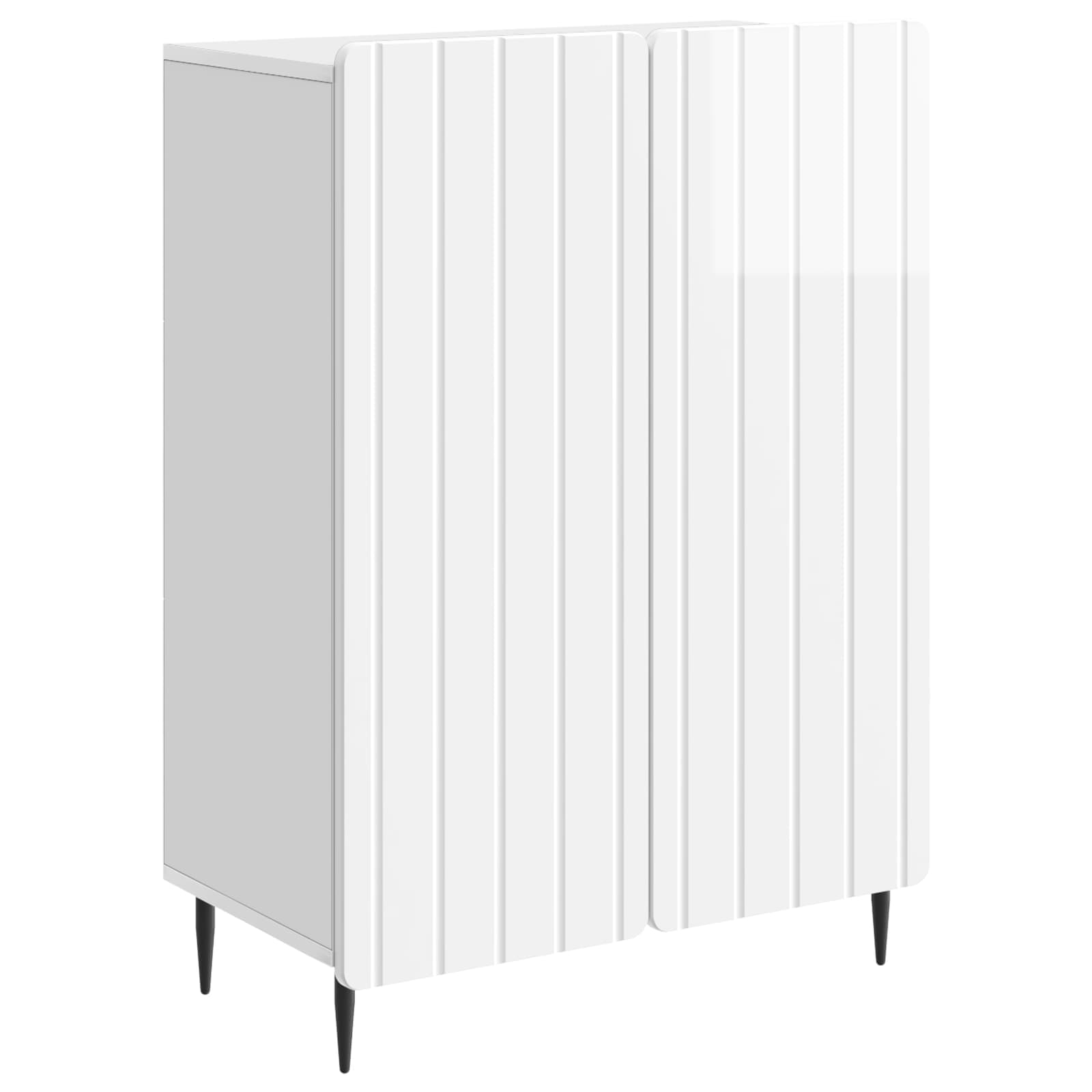 Buffet branco brilhante 66 x 34,5 x 92 cm derivados de madeira